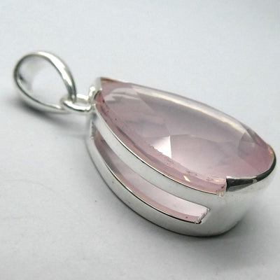 Rose Quartz Gemstone Pendant | Cabochon Teardroip | Very Clear Flawless  Madagascar Material | 925 Sterling Silver | Star Stone Taurus Libra  | Genuine Gemstones from Crystal Heart Melbourne since 1986