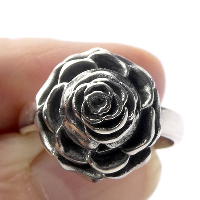Rose Ring | 925 Sterling Silver | Love Totem | US Size 8.25 | AUS size Q | Crystal Heart Melbourne  since 1986