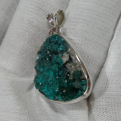 Natural Dioptase Pendant | Druzy Freeform | 925 Sterling Silver  | Joyful Heart | Scorpio | Saggittarius | Virgo | Crystal Heart Melbourne Australia since 1986