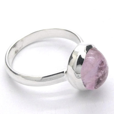 Morganite Ring | Oval  Cabochon | 925 Sterling Silver | Pink Beryl | US Size 7 | AUS N1/2 | Divine Love | Libra Stone | Crystal Heart Melbourne est 1986
