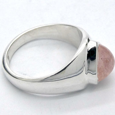 Morganite Ring | Oval  Cabochon | 925 Sterling Silver | Pink Beryl | US Size 7 | AUS N1/2 | Divine Love | Libra Stone | Crystal Heart Melbourne est 1986