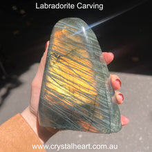 Load image into Gallery viewer, Genuine Labradorite Carving | Reveals hidden truth and talents | Spiritual, Mystic Stone | Healing gemstone | Crystal Heart Melbourne Australia since 1986