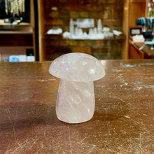 Load image into Gallery viewer, Mushroom Carving | Rose Quartz Rock Crystal | Mushroom | Rose Quartz | Crystal Heart Melbourne Australia since 1986