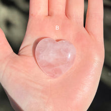 Load image into Gallery viewer, Rose Quartz Crystal Heart | Rose Quartz represents Divine Love | Heart Healing | Handheld Meditation | Crystal Heart Melbourne Australia since 1986