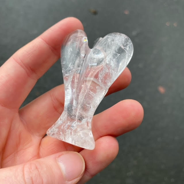 Amethyst Angel | Clear Quartz | | Hand Carved | Chevron or Clear |  Genuine Gems from Crystal Heart Melbourne Australia since 1986