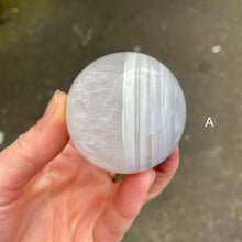 Load image into Gallery viewer, White Agate Sphere | Angelic | Peaceful | Meditative calm healing | Genuine Gems from Crystal Heart Australia since 1986
