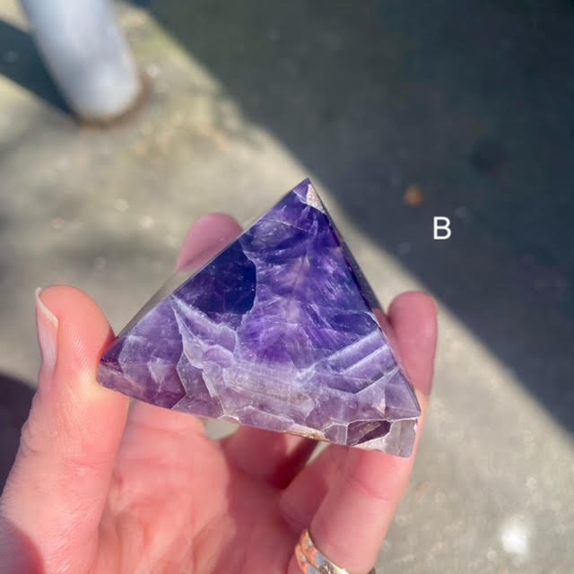 Amethyst Crystal Pyramid | Manifest Higher Consciousness | Meditate | Purify Energies | Transcend Opposites | Genuine Gems from Crystal Heart Melbourne since 1986