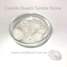Load image into Gallery viewer, Crackle Quartz Tumble | Counteracts negative energy |  Tumble Stone | Pocket Healing | Crystal Heart |
