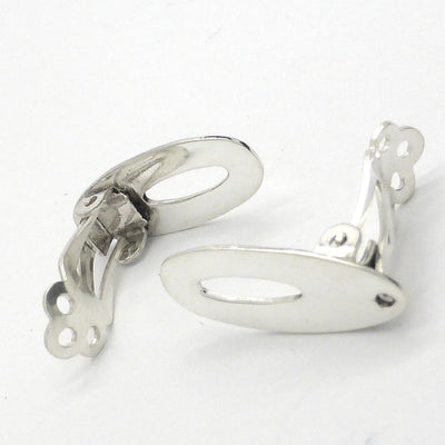 Clip Earring with small hole for a hook so if your ears aren't  pierced you can wear any hook earring | 925 Sterling Silver | Designed and made by Crystal Heart Melbourne Australia since 1986