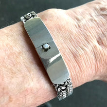 Load image into Gallery viewer, Large Mans Size Bracelets | Woven |  925 Sterling Silver   Flat Cross Section | Strong Push Pull Clasp | Masculine style with a touch of class | Crystal Heart Melbourne Australia since 1986