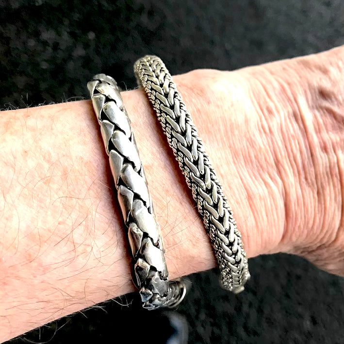  Woven Bracelet | 925 Sterling Silver | 23 cms long | Strong Push Pull Clasp | Safety | Crystal Heart Melbourne Australia since 1986