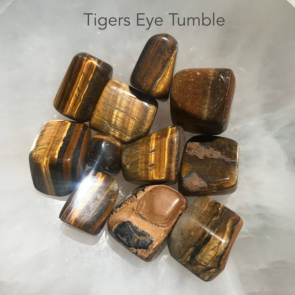 Tigers Eye Tumble  | Balance & Strength |  Tumble Stone | Pocket Healing | Crystal Heart |