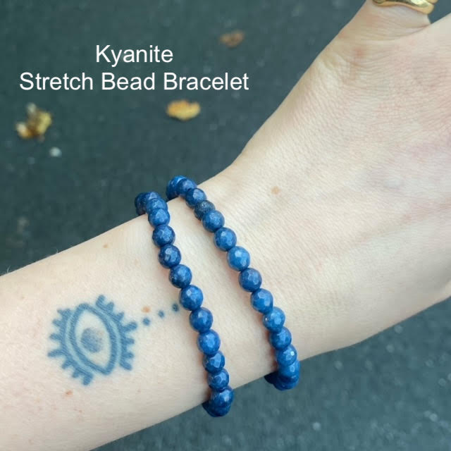 Kyanite Stretch Bead Bracelet
