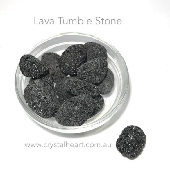 Lava Tumble Stone | Stone of calm through difficult times | Tumble Stone | Pocket Healing | Crystal Heart |