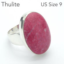 Load image into Gallery viewer, Thulite Ring, Oval Cabochon, 925 Silver, g5