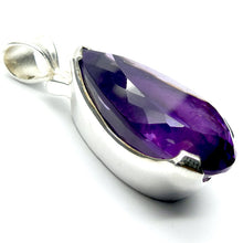 Load image into Gallery viewer, Amethyst Pendant |  Faceted Teardrop Gemstone | Perfect Deep Purple  | 925 Sterling Silver | Quality Silver Work | Genuine Gems from Crystal Heart Melbourne Australia since 1986