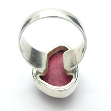 Load image into Gallery viewer, Thulite (Rosaline) Ring | Freeform Cabochon | 925 Sterling Silver | US Size 6, AUS Size L 1/2 | | Perfect deep pinkish red Zoisite variety from Norway | Healing Nurturing Relationship Emotional Trauma | Public speaking | Genuine Gems from Crystal Heart Melbourne Australia since 1986