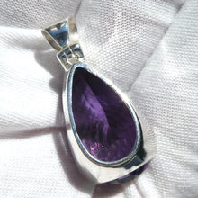 Load image into Gallery viewer, Amethyst Pendant |  Faceted Teardrop Gemstone | Perfect Deep Purple  | 925 Sterling Silver | Quality Silver Work | Genuine Gems from Crystal Heart Melbourne Australia since 1986
