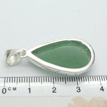 Load image into Gallery viewer, Green Aventurine Pendant | Teardrop Cabochon | Good Sterling Silver stepped bezel setting | Open Back | Known as The  &#39;All Round Healer&#39; | Plexus and Physical Heart |  more natural breathing and all the health benefits accruing from that | Genuine Gems from Crystal Heart Melbourne Australia since 1986