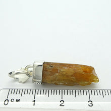 Load image into Gallery viewer, Raw Orange Kyanite Pendant | Red Garnet Accent | 925 Sterling Silver | Protective for EMFs and Negativity | Vision and Motivation | Download Higher Information | Genuine Gems from Crystal Heart Melbourne Australia since 1986