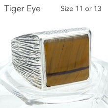 Load image into Gallery viewer, Carnelian Ring | Square Cabochon | Mens Signet Style | 925 Sterling Silver | Wood Grain Detailing | US Size 11  or 13 | Simple Strong Setting | Consistent Color | Creativity Focus | Cancer Leo Taurus | Genuine Gems from Crystal Heart Australia since 1986
