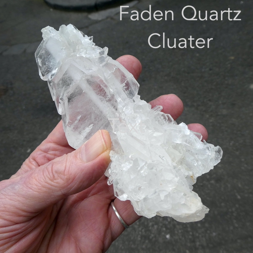 Large Faden Clear Quartz Cluster | well formed Crystals | Balanced form |  Clarity of mind | Inspiration | Crown Chakra  | Genuine Gems from Crystal Heart Melbourne Australia since 1986