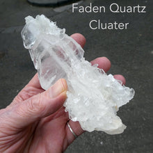 Load image into Gallery viewer, Large Faden Clear Quartz Cluster | well formed Crystals | Balanced form |  Clarity of mind | Inspiration | Crown Chakra  | Genuine Gems from Crystal Heart Melbourne Australia since 1986