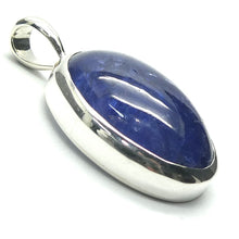 Load image into Gallery viewer, Tanzanite Gemstone Pendant  | Large Oval Cabochon | Bezel Set | 925 Sterling Silver | Open Back | Nice blue violet, Transparency, inclusions | Achieve your spiritual potential  | Genuine Gems from Crystal Heart Melbourne since 1986