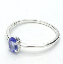 Load image into Gallery viewer, Tanzanite Ring | Dainty Faceted Oval | Solitaire | 925 sterling Silver | US Size 8 or 9 | Smooth the Path | Achieve your highest potential | Transform stress into Joy with Beauty  | Mt Kilimanjaro | Genuine Gems from Crystal Heart Melbourne Australia since 1986 | Mt Kilimanjaro 
