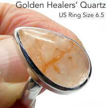 Load image into Gallery viewer, Golden Healers Quartz Ring  | 925 Sterling Silver | US Ring Size 6.5|  AUS Size M1/2  | Golden Healing Light, Multilevel Healing, protection, creativity | Genuine Gems from Crystal Heart Melbourne Australia since 1986