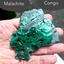 Load image into Gallery viewer, Malachite Slices with unque patterns