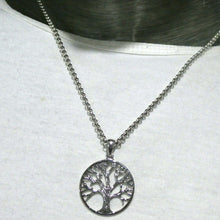 Load image into Gallery viewer, Tree Pendant | 925 Sterling Silver | Winter Tree in Silver Circle | Reveals the grace and inner strength that&#39;s hidden by Summer&#39;s foliage | Lovely detail even showing the bark on the Tree | Crystal Heart Melbourne Australia since 1986