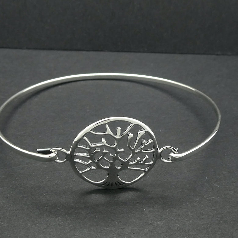Bracelet Bangle with Invisible clasp | 925 Sterling Silver | Tree of Life || Crystal Heart Melbourne Australia since 1986