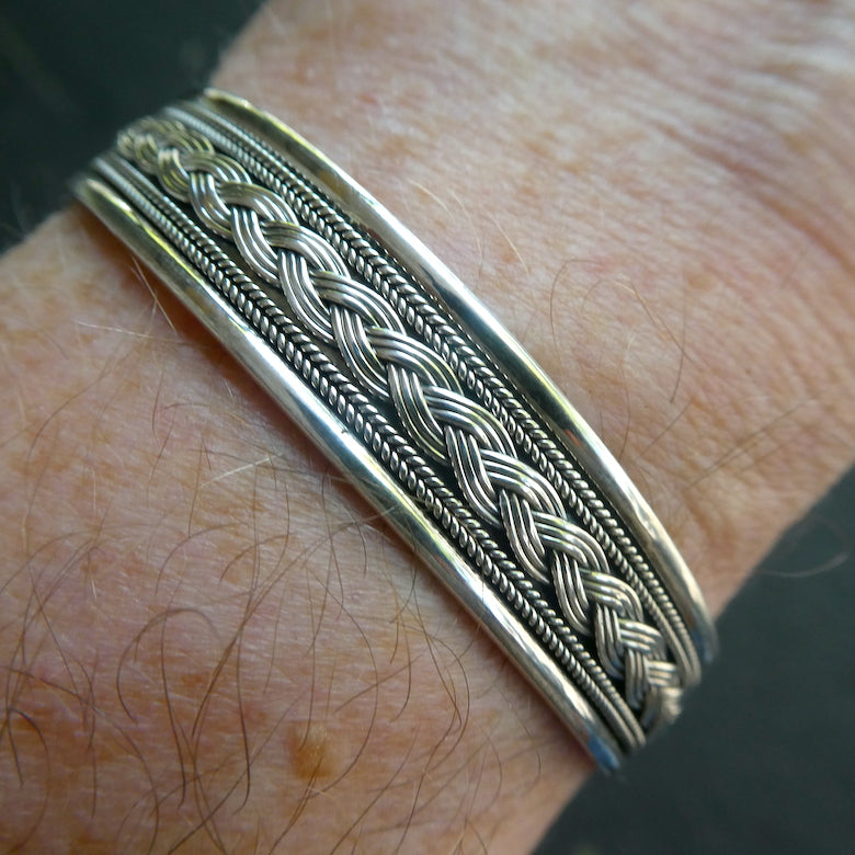 Classic Celtic Cuff | 925 Sterling Silver | Celtic Rope work | The eternal  interweaving of life and death | Crystal Heart Melbourne Australia since 1986