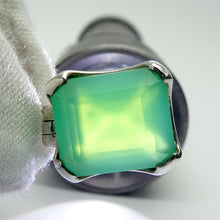 Load image into Gallery viewer, Chrysoprase Pendant, Faceted Oblong, 925 Silver