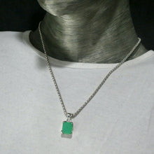 Load image into Gallery viewer, Chrysoprase Pendant, Faceted Oblong, 925 Silver