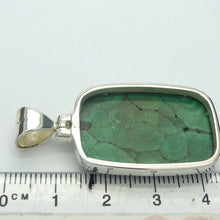 Load image into Gallery viewer, Malachite Pendant | Oblong Cabochon | 925 Silver | String Bezel Setting | open back | Shaped and Hinged Bail | Congo | Delicate Organic Rondels &amp; Banding | Genuine Gems from Crystal Heart Melbourne Australia since 1986