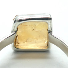 Load image into Gallery viewer, Golden Topaz Ring | Nice Clear Raw Crystal  | Bezel Set | Open Back |  925 Sterling Silver | US Size 7.5 | AUS Size O1/2 | Scorpio Stone | Warm fulfilling healing energy | Emotional independence | Manifestation | Genuine Gems from Crystal Heart Melbourne since 1986