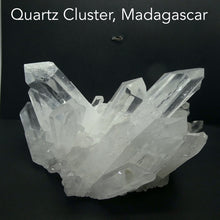 Load image into Gallery viewer, Large Clear Quartz Cluster | well formed Crystals | Perfect Points and Clarity | Balanced wholistic form |  Clarity of mind | Inspiration | Crown Chakra  | Genuine Gems from Crystal Heart Melbourne Australia since 1986