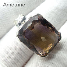Load image into Gallery viewer, Ametrine Pendant | Faceted Oblong | Amethyst &amp; Citrine Zoning | 925 Sterling Silver | Simple well made Besel Setting with classy hinged bail | Libra Stone | Genuine Stones from Crystal Heart Melbourne Australia since 1986
