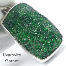 Load image into Gallery viewer, Uvarovite Cluster Pendant | Vivid Green Well Defined Small Crystals | 925 Sterling Silver | Rare Green Garnet | Genuine Gems from Crystal Heart Melbourne Australia since 1986