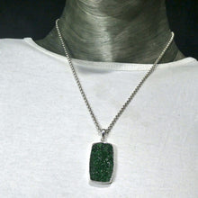 Load image into Gallery viewer, Uvarovite Cluster Pendant | Vivid Green Well Defined Small Crystals | 925 Sterling Silver | Rare Green Garnet | Genuine Gems from Crystal Heart Melbourne Australia since 1986