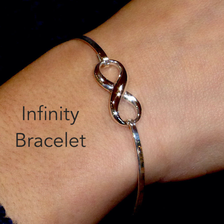 Bracelet with Infinity Symbol Clasp | 925 Sterling Silver | Crystal Heart Melbourne Australia since 1986