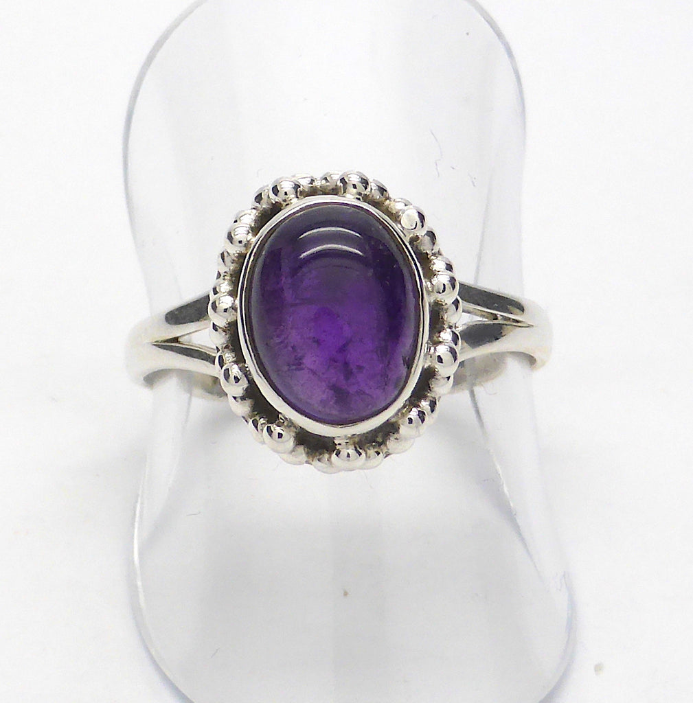 Amethyst Cabochon Ring | 925 Sterling Silver | Lovely small ring | Size 5,6,7,8,9,10 | Crystal Heart Melbourne Australia since 1986