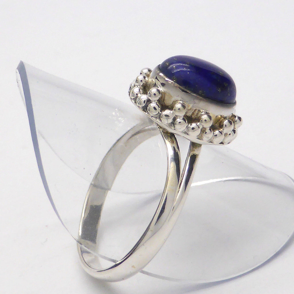 Lapis Lazuli Ring, Cabochon Oval, 925 Silver, ks