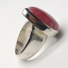 Load image into Gallery viewer, Rhodochrosite Ring | Teardrop Cab | Besel Set with generous band |  925 Silver | US size 9 | Passionate Heart | Loving Dream realisation | Scorpio Leo | Genuine Gems from Crystal Heart Australia 1986