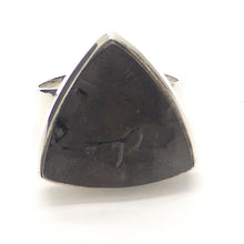 Load image into Gallery viewer, Noble Shungite Ring | 925 Sterling Silver | US Size 8 | AUS Size P 1/2 | Major Healing Stone | Fullerenes and Buckyballs | Purify Water | Channel Calm Healing Universal Energy | Protect from EMFs | Genuine Gems from Crystal Heart Melbourne Australia since 1986