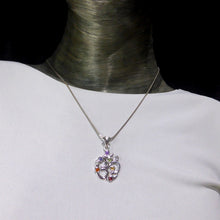 Load image into Gallery viewer, OM  Chakra Pendant | 7 Faceted Gemstones | Amethyst, Carnelian, Garnet, Iolite, Peridot, Citrine, Blue Topaz | Well Made 925 Sterling Silver | Harmony &amp; Connection | Meditation | Silence | Lost Chord  | Genuine Gems from Crystal Heart Melbourne Australia since 1986