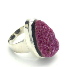 Load image into Gallery viewer, Lovely Cobaltoan or Cobalt Calcite Ring | Natural Uncut Cluster | 925 Sterling Silver setting with open back | US Size 6 | AS Size L 1/2 | Perfect crystals | Pink Heart Healing colour | 925 Sterling Silver | Congo | Genuine Gems from Crystal Heart Melbourne Australia since 1986