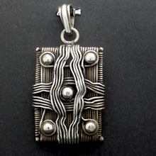 Load image into Gallery viewer, Himalayan Pendant | 925 Sterling Silver Wire Wrap | Diamond Shape | Heavy | Authentic traditional design and craftsmanship | Crystal Heart Melbourne Australia since 1986